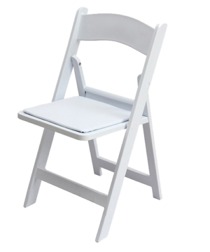 Alt Silla Travel Blanca Plegable con Asiento de Polipiel, ideal para eventos y hostelería