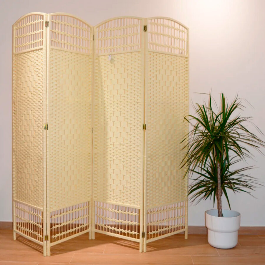 Alt Biombo para eventos, hostelería y uso particular en color crema.
