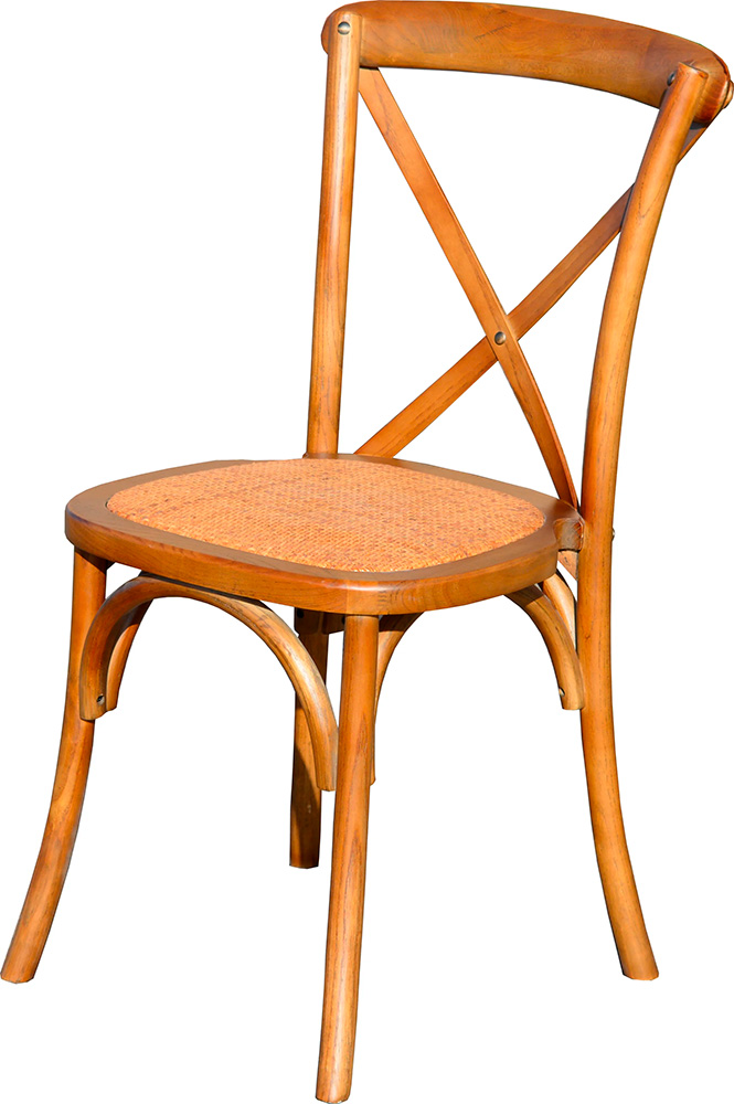 Alt Silla Crossback Madera Oscura, para eventos y hostelería.