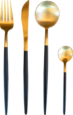 Alt Cubertería Deluxe Negro Oro, diseño y calidad para eventos y hostelería