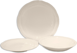 Vajilla Florencia en color crema.