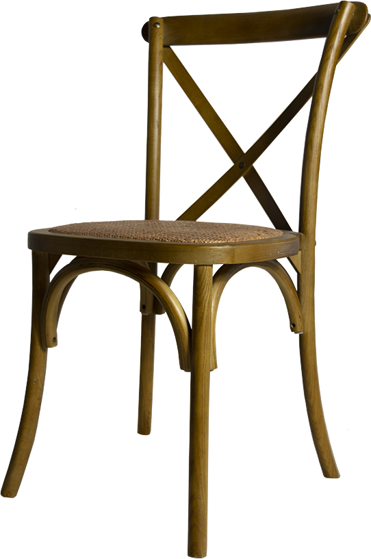 Alt Silla Crossback Madera Oscura, para eventos y hostelería.