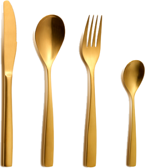 Alt Cubertería BCN Oro, para eventos y hostelería