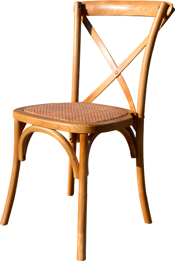 Alt Silla Crossback Madera Natural, para eventos y hostelería.