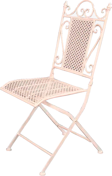 Silla Forja Plegable Cuadrada, mobiliario de hogar