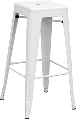 Alt Taburete Tolix Blanco, para hostelería