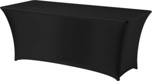 Alt Funda Elástica Negra 183x75cm, ideal para eventos y hostelería