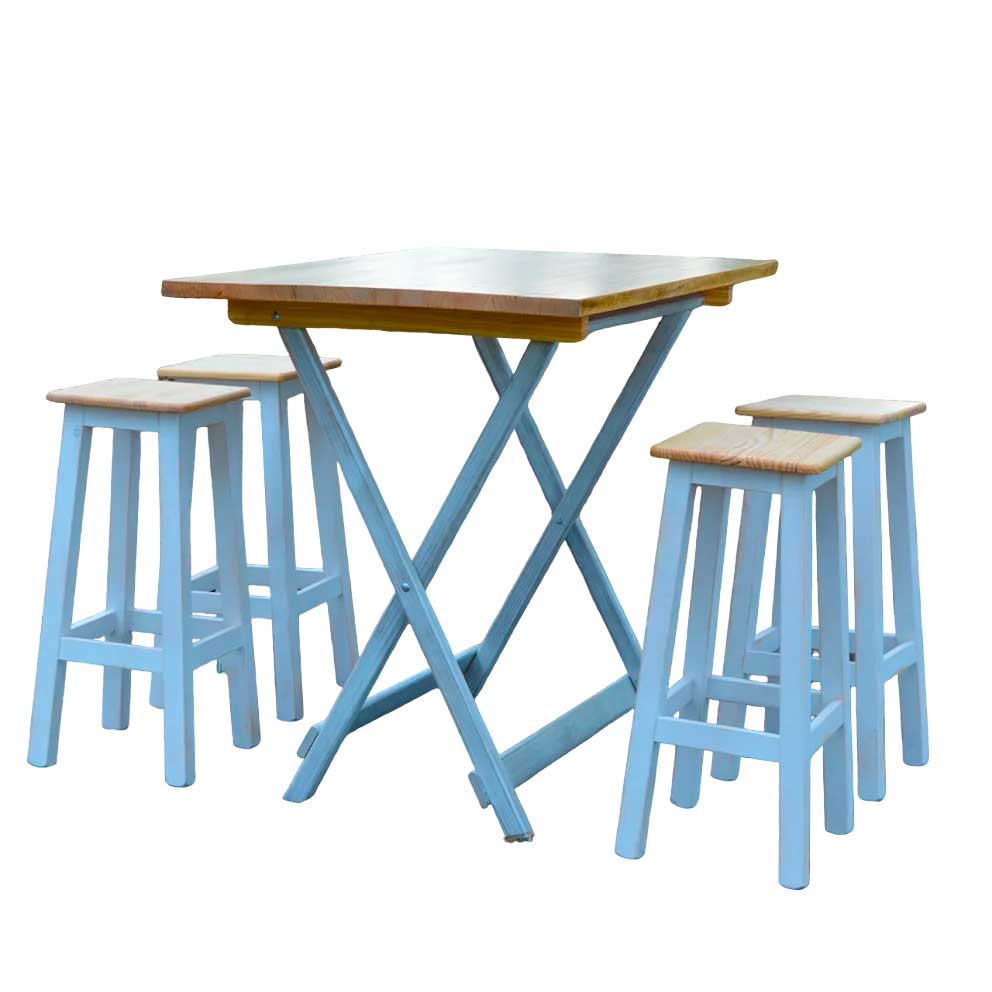 Conjuntos de Mesa Altas Plegables Madera para eventos y hostelería EME Mobiliario