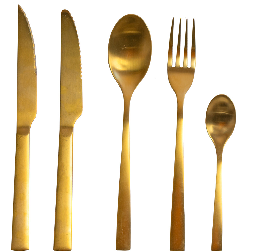 Alt Cubertería Lisboa Oro, para eventos y hostelería