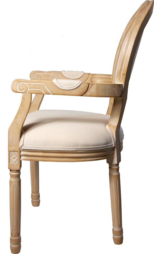 Alt Sillon Luis XVI Tapizado Beige