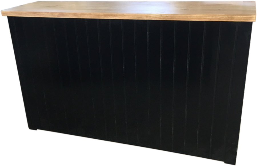 Alt Barra de Madera Plegable Negra EME Mobiliario, para eventos y hostelería