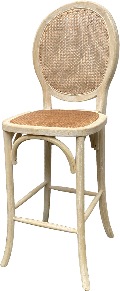 Alt Taburete Medallón Decapado, ideal para eventos y hostelería