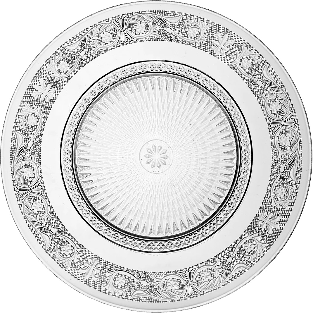 Alt Bajoplato Cristal Labrado para hostelería y eventos de vidrio labrado con un elegante diseño.