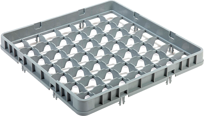 Extensor de 49 compartimentos para añadir a las cestas de lavado de vasos y copas.