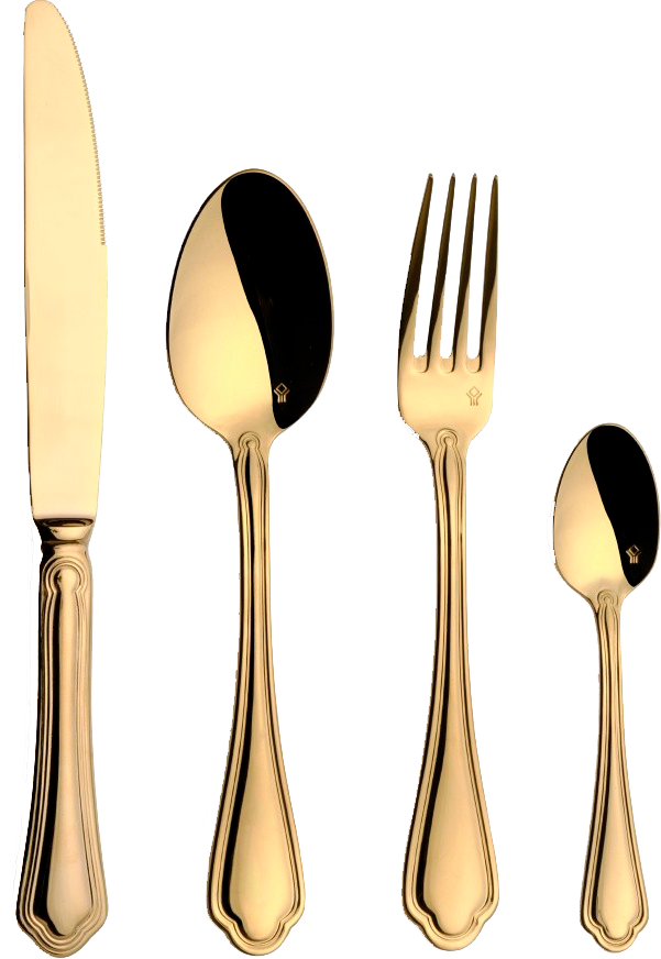 Alt Cubertería Sangiovese Oro para eventos y hostelería.