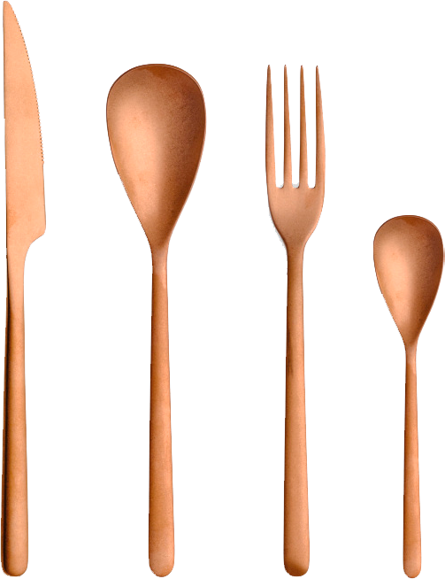 Alt Cubertería Canada Vintage Cobre para eventos y hostelería.