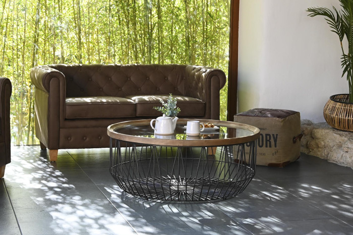 Sofá Poliéster Madera Marrón Oscuro, sofá para chillout