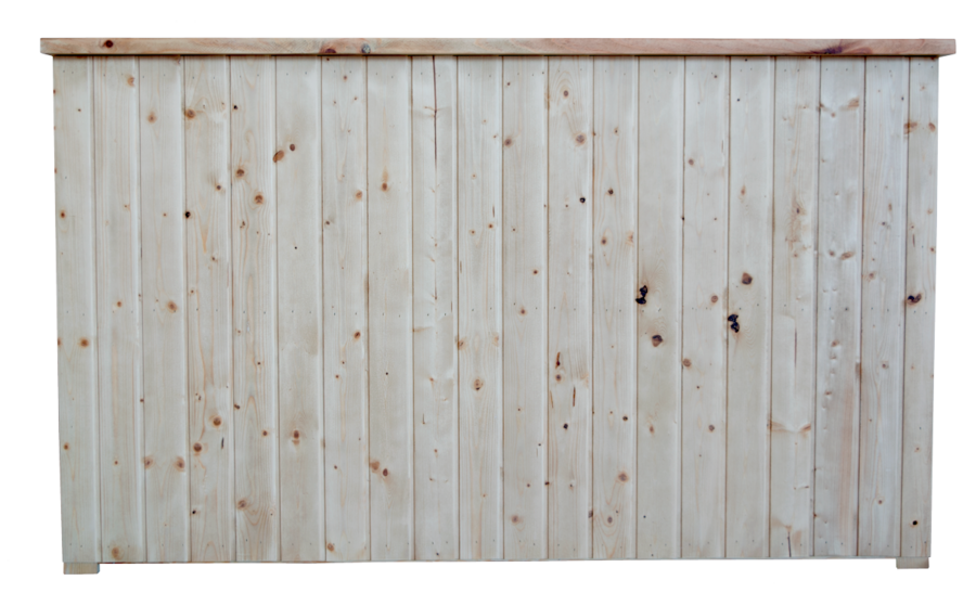 Barra de madera plegable en color natural, para eventos y hostelería