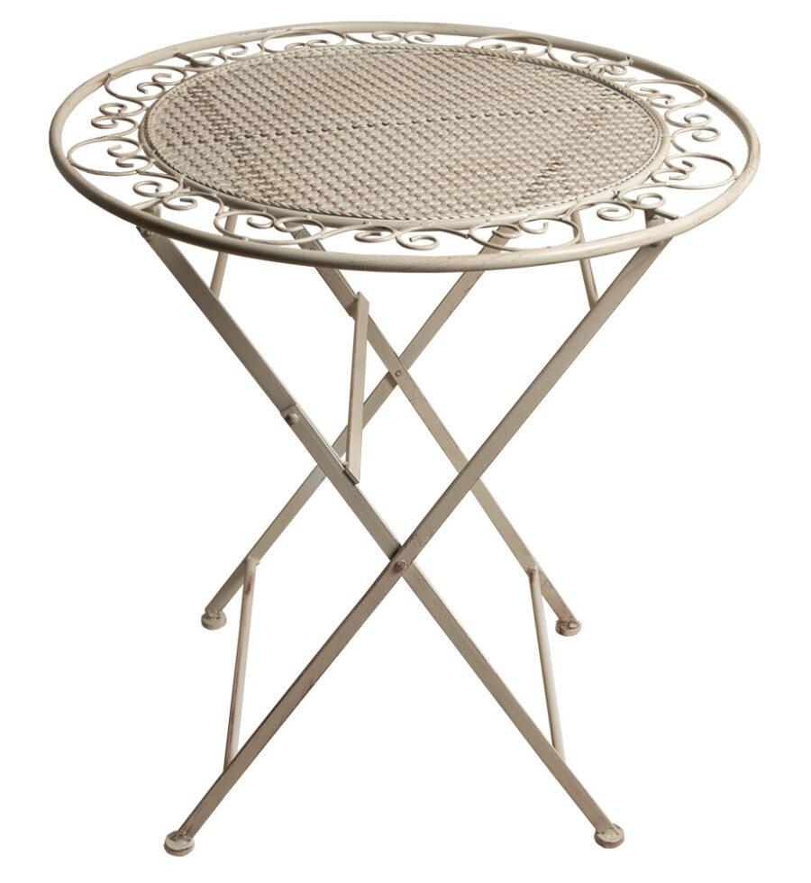 Alt Mesa Forja Blanco Vintage, ideal para usar en exterior