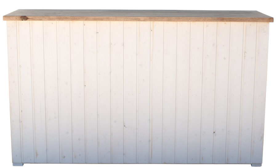 Alt Barra de Madera Decapada, para eventos y hostelería