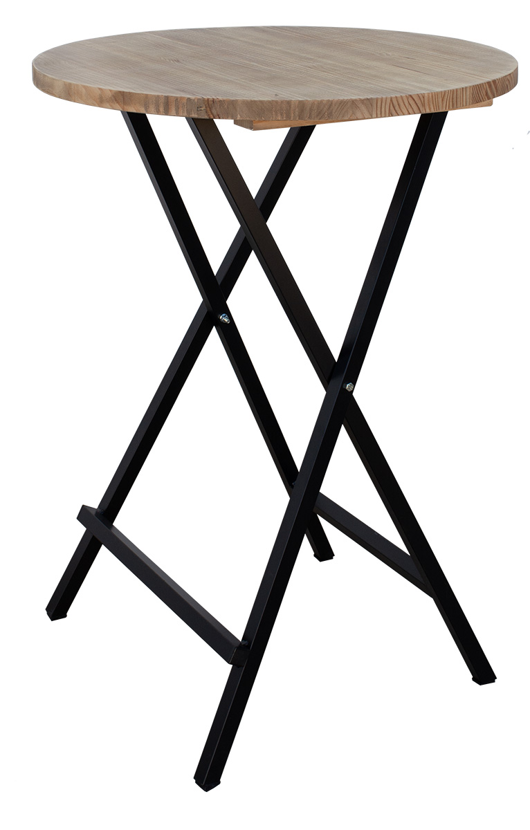 Alt Mesa Alta para Restaurante Hierro y Madera, perfecta para el uso intensivo profesional en eventos y hostelería