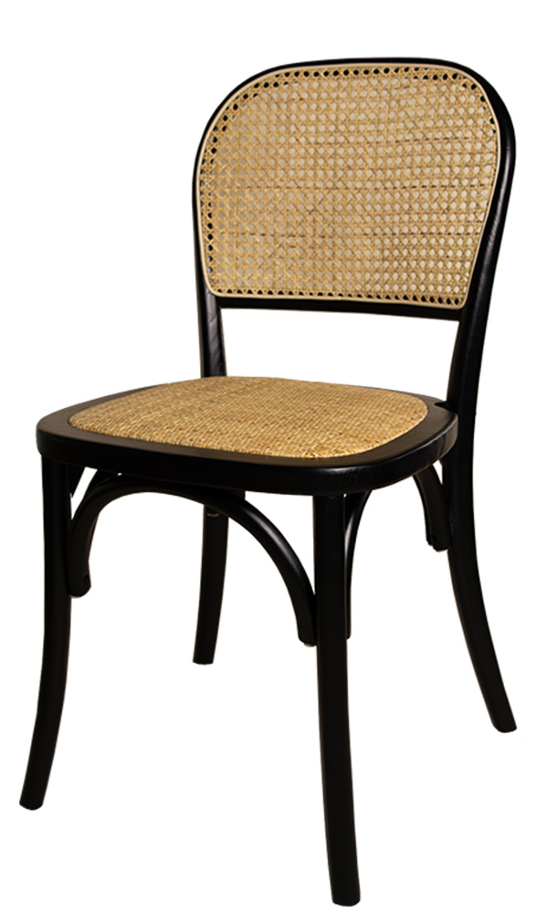 Alt Silla Cannage Negra, para eventos y hostelería.