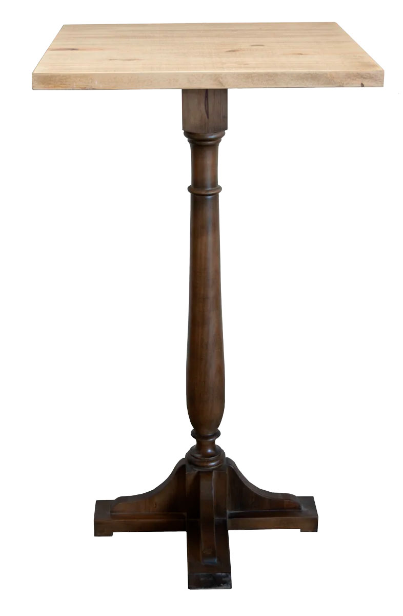 Alt Mesa Alta Rustica estilo vintage, de madera, para eventos y hostelería.