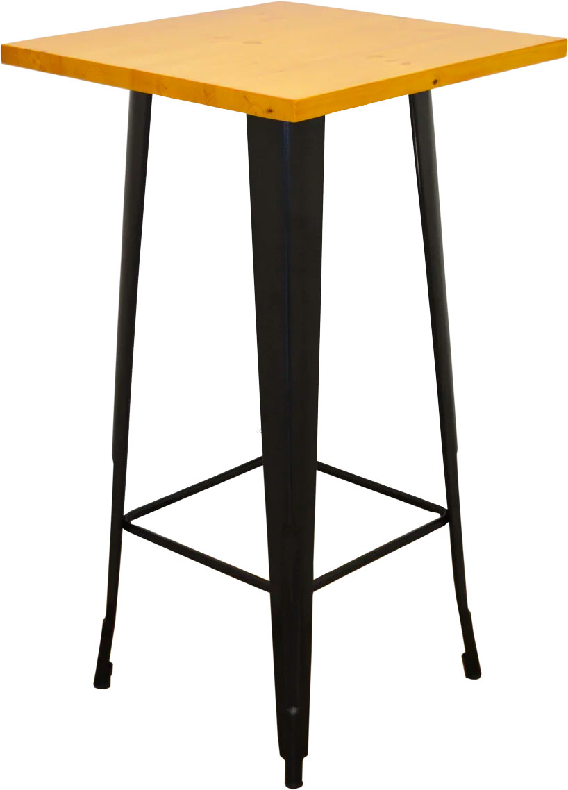 Mesas Altas Tolix Negra Madera Para Eventos y Hostelería EME Mobiliario