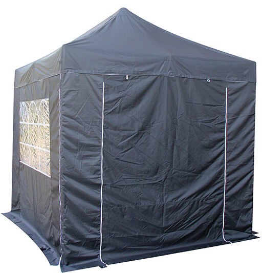 Carpa Plegable Pro Completa 3x3 Negra Para Eventos Al Aire Libre, Jardin y Terraza EME Mobiliario