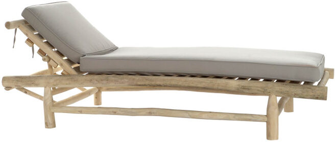 Tumbona de Madera de Teca Con Cojín Poliéster EME Mobiliario
